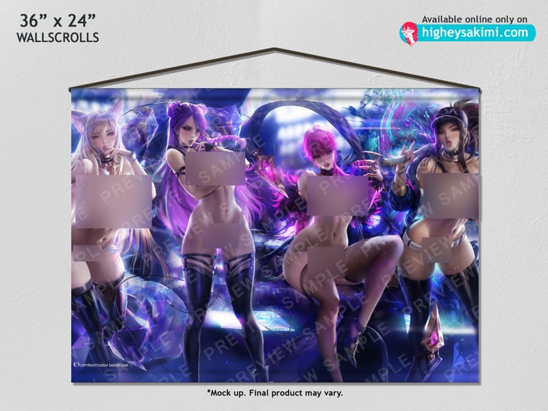 KDA Set NSFW Wall Scroll