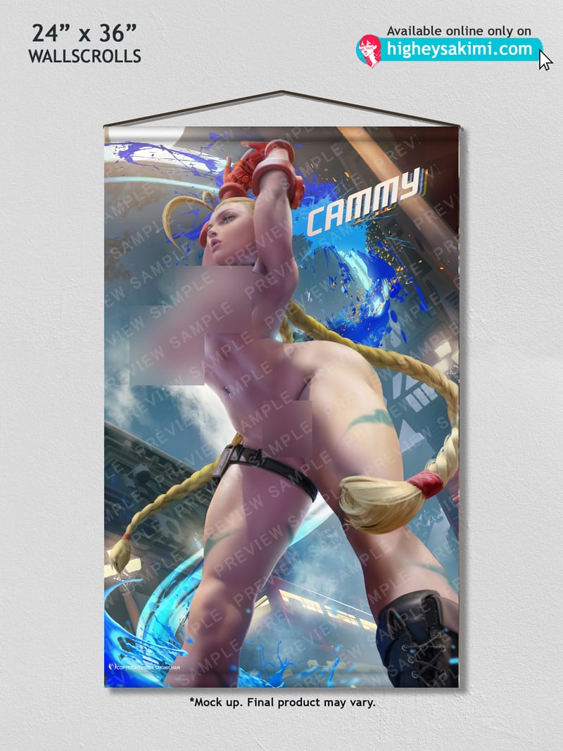 Cammy Breaking Back NSFW Wall Scroll