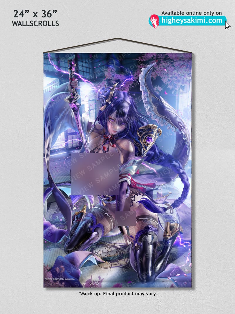 Raiden Shogun NSFW Wall Scroll
