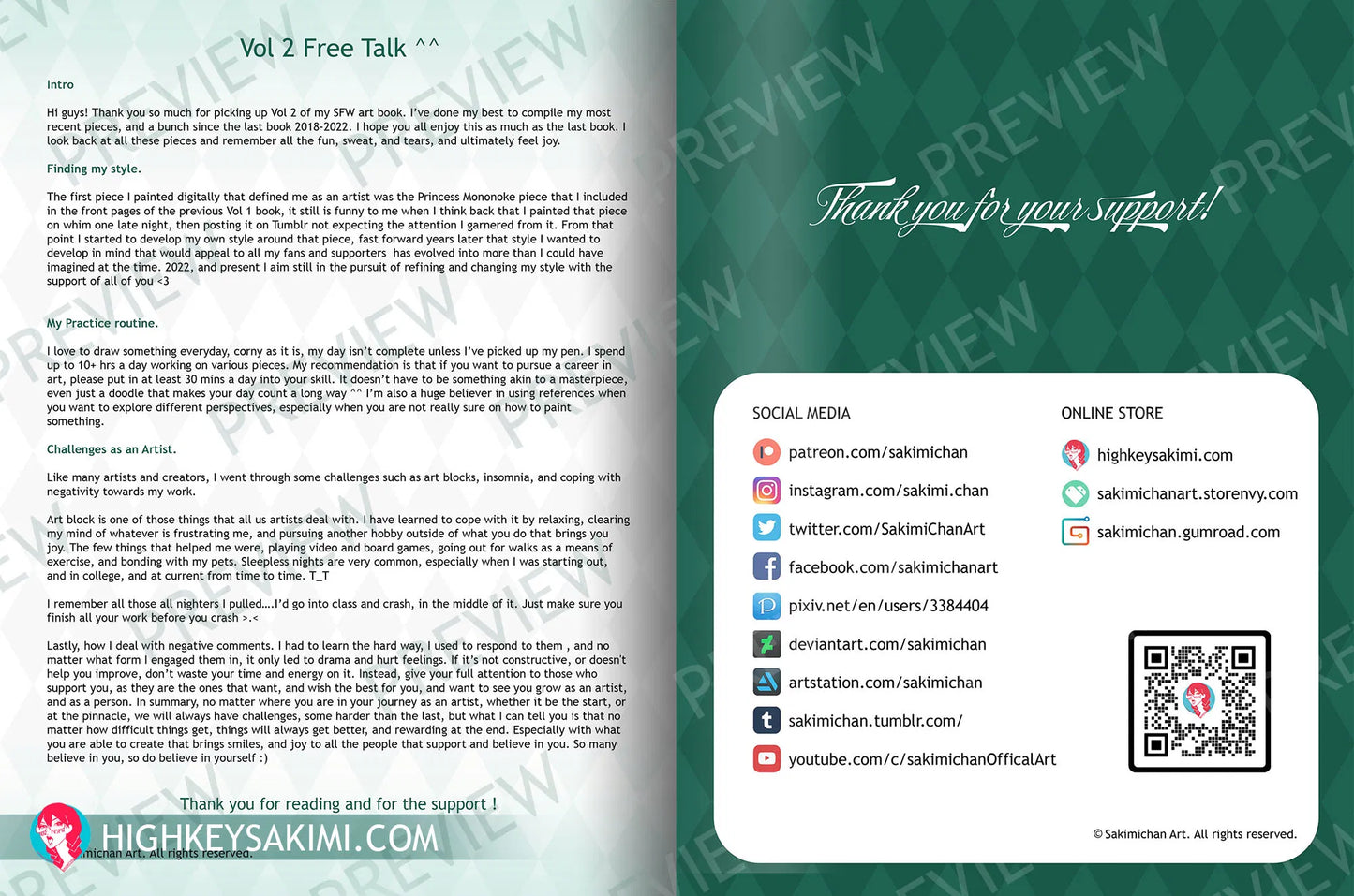 Vol 2 SFW: The Art of Sakimichan 2022 Artbook