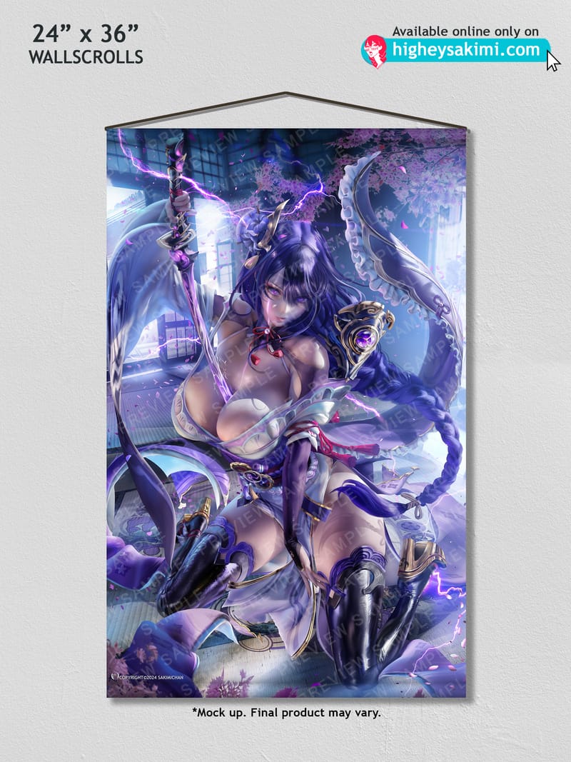 Raiden Shogun Wall Scroll