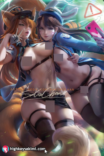 Officer Ahri x D.Va NSFW Poster #N46