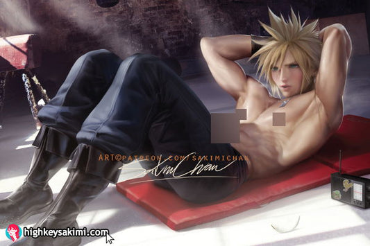 Final Fantasy 7 Cloud sit-up NSFW Poster #N86