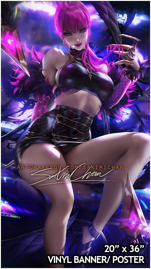 KDA Evelynn Large Vinyl Poster SFW