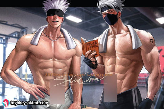 Gym Bros: Gojo & Kakashi NSFW Poster #N595