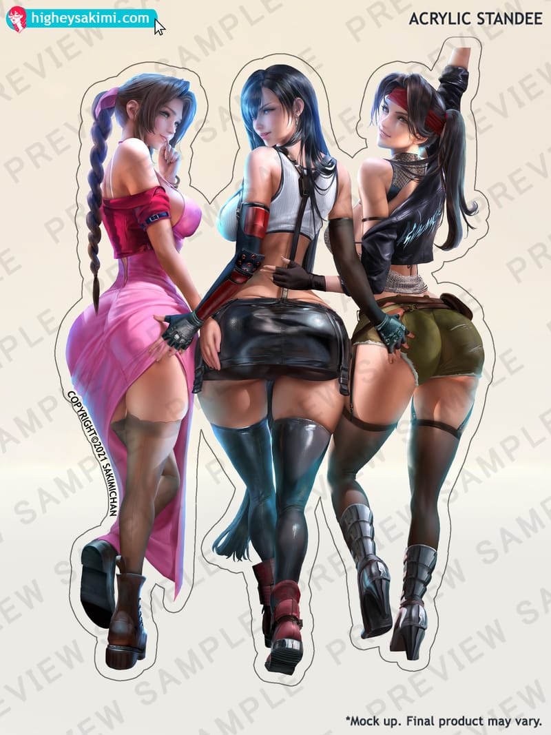 FF7 Girl's Booty Acrylic Standee