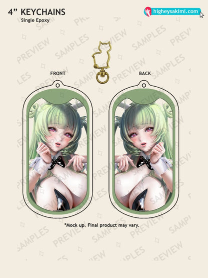Bunny Soda 4\\ Clear Keychain