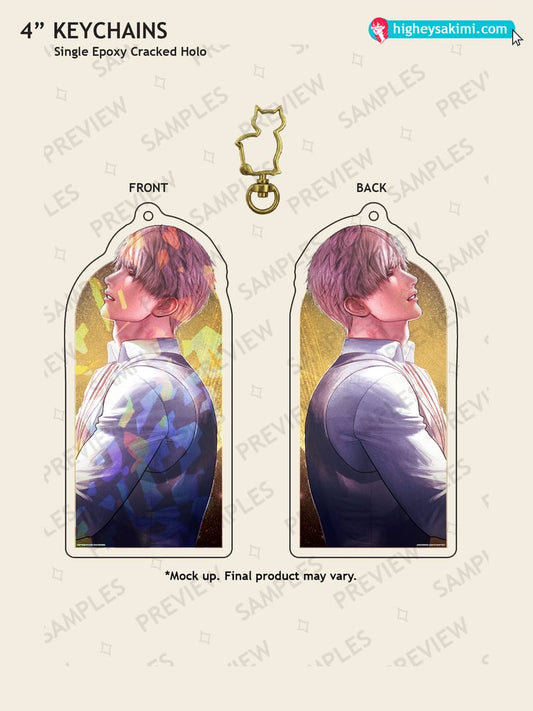 Xavier 4\\ Cracked Holo Keychain