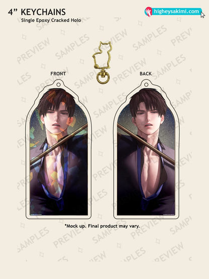 Zayne 4\\ Cracked Holo Keychain