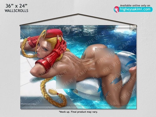 Cammy Pool NSFW Wall Scroll