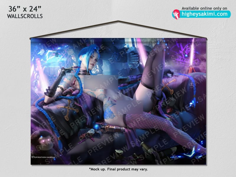 Jinx Couch NSFW Wall Scroll