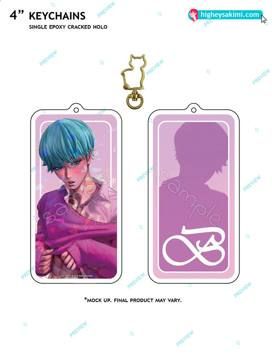 Baby Saja 4\\ Cracked Holo Keychain