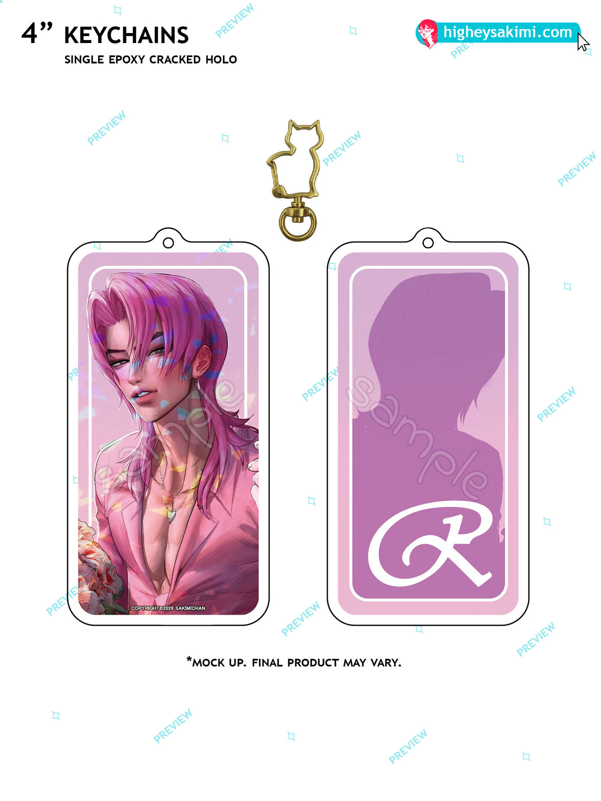 Romance Saja 4\\ Cracked Holo Keychain