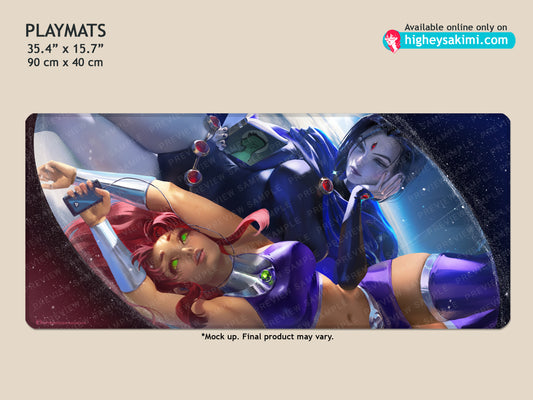 Raven and Starfire Chilling Playmat