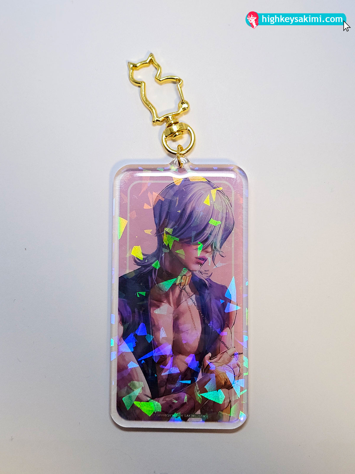 Mystery Saja 4\\ Cracked Holo Keychain